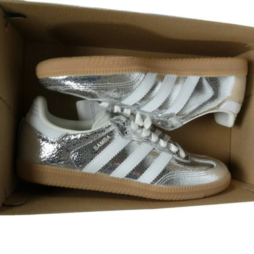 adidas Silver Metallic Athletic Sneakers